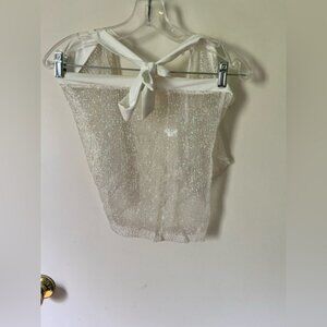 Elegant White Sequin Women's bottom cover up size xl